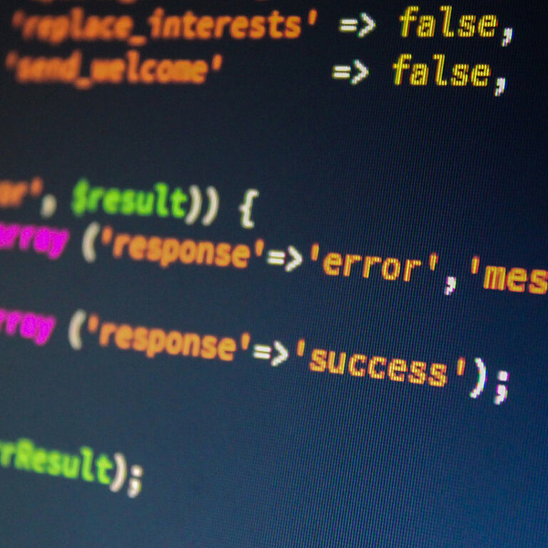 Backend Entwickler Code Snippet in IDE PhpStorm