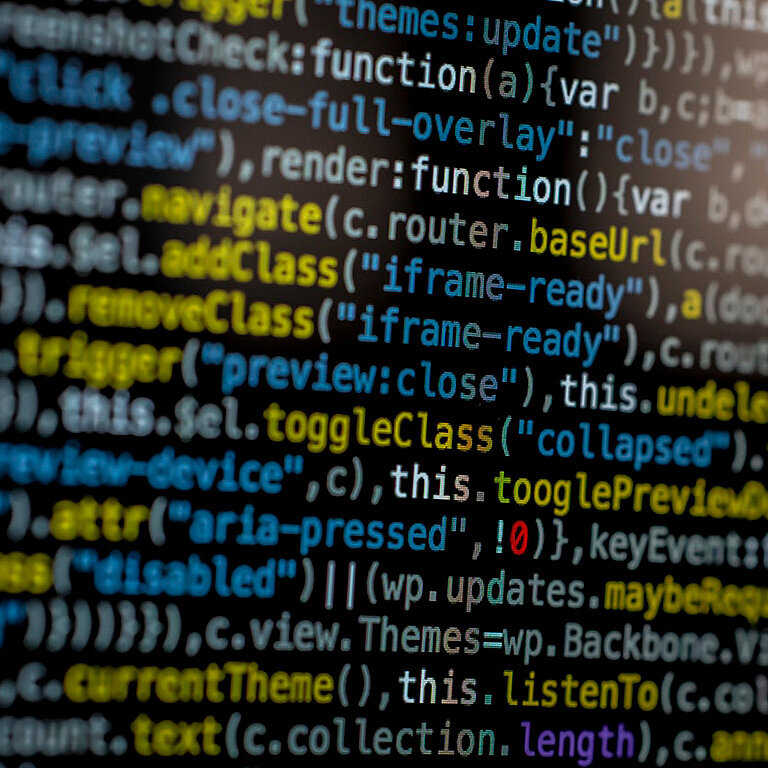 Minimierter Javascript Code eines Frontend Entwicklers